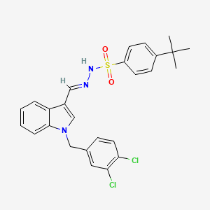 4-tert-butyl-N'-{[1-(3,4-dichlorobenzyl)-1H-indol-3-yl]methylene}benzenesulfonohydrazide