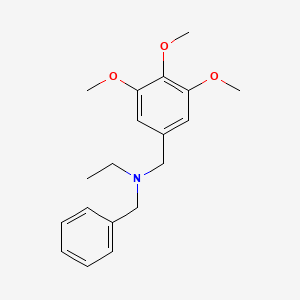 molecular formula C19H25NO3 B5772505 N-benzyl-N-(3,4,5-trimethoxybenzyl)ethanamine 