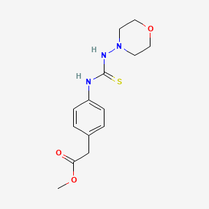 methyl (4-{[(4-morpholinylamino)carbonothioyl]amino}phenyl)acetate