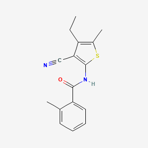 molecular formula C16H16N2OS B5772518 N-(3-cyano-4-ethyl-5-methyl-2-thienyl)-2-methylbenzamide 