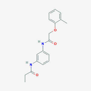 molecular formula C18H20N2O3 B5772525 N-(3-{[2-(2-methylphenoxy)acetyl]amino}phenyl)propanamide 