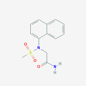 molecular formula C13H14N2O3S B5772536 N~2~-(methylsulfonyl)-N~2~-1-naphthylglycinamide 