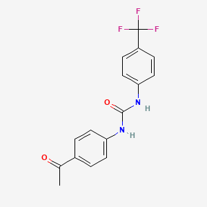 molecular formula C16H13F3N2O2 B5772562 N-(4-acetylphenyl)-N'-[4-(trifluoromethyl)phenyl]urea 