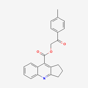 molecular formula C22H19NO3 B5772564 2-(4-methylphenyl)-2-oxoethyl 2,3-dihydro-1H-cyclopenta[b]quinoline-9-carboxylate 