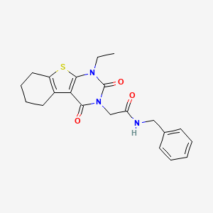molecular formula C21H23N3O3S B5772573 N-benzyl-2-(1-ethyl-2,4-dioxo-1,4,5,6,7,8-hexahydro[1]benzothieno[2,3-d]pyrimidin-3(2H)-yl)acetamide 