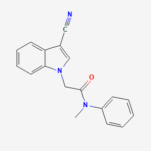 molecular formula C18H15N3O B5772574 2-(3-cyano-1H-indol-1-yl)-N-methyl-N-phenylacetamide 