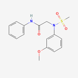 N~2~-(3-methoxyphenyl)-N~2~-(methylsulfonyl)-N~1~-phenylglycinamide