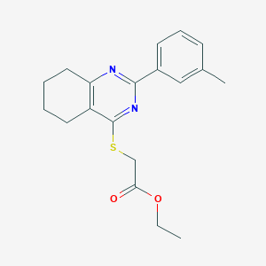 ethyl {[2-(3-methylphenyl)-5,6,7,8-tetrahydro-4-quinazolinyl]thio}acetate