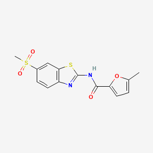 5-methyl-N-[6-(methylsulfonyl)-1,3-benzothiazol-2-yl]-2-furamide