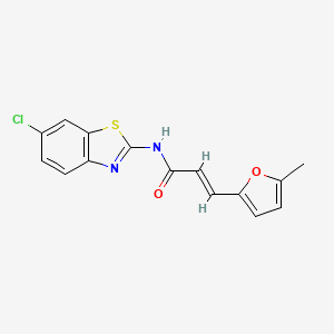 molecular formula C15H11ClN2O2S B5772618 N-(6-chloro-1,3-benzothiazol-2-yl)-3-(5-methyl-2-furyl)acrylamide 