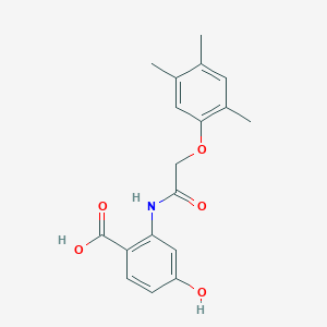 molecular formula C18H19NO5 B5772620 4-hydroxy-2-{[(2,4,5-trimethylphenoxy)acetyl]amino}benzoic acid 