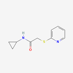 molecular formula C10H12N2OS B5772632 N-cyclopropyl-2-(2-pyridinylthio)acetamide 