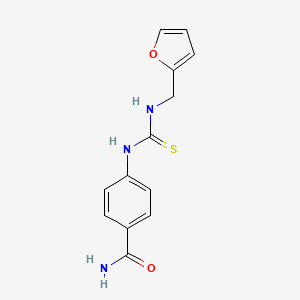 4-({[(2-furylmethyl)amino]carbonothioyl}amino)benzamide