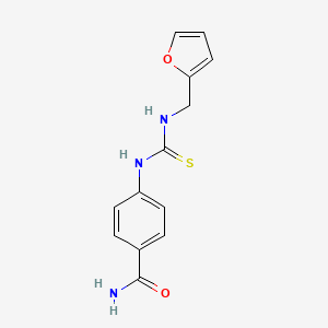 molecular formula C13H13N3O2S B5772637 4-({[(2-furylmethyl)amino]carbonothioyl}amino)benzamide 