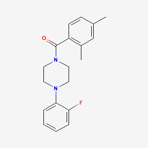 molecular formula C19H21FN2O B5772646 1-(2,4-dimethylbenzoyl)-4-(2-fluorophenyl)piperazine 