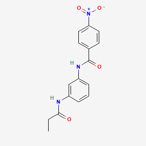 molecular formula C16H15N3O4 B5772666 4-nitro-N-[3-(propionylamino)phenyl]benzamide CAS No. 25256-32-0