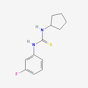 molecular formula C12H15FN2S B5772674 N-cyclopentyl-N'-(3-fluorophenyl)thiourea 