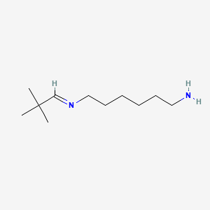 molecular formula C11H24N2 B577269 6-[(E)-(2,2-Dimethylpropylidene)amino]hexan-1-amine CAS No. 1000-78-8