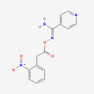 molecular formula C14H12N4O4 B5772705 N'-{[2-(2-nitrophenyl)acetyl]oxy}-4-pyridinecarboximidamide 