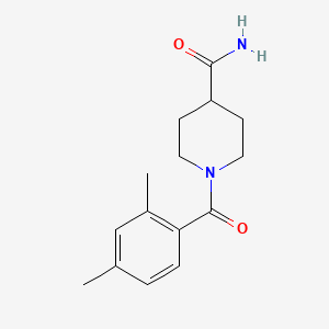 molecular formula C15H20N2O2 B5772762 1-(2,4-dimethylbenzoyl)-4-piperidinecarboxamide 