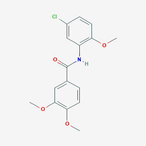 molecular formula C16H16ClNO4 B5772770 N-(5-chloro-2-methoxyphenyl)-3,4-dimethoxybenzamide 