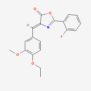 molecular formula C19H16FNO4 B5772784 4-(4-ethoxy-3-methoxybenzylidene)-2-(2-fluorophenyl)-1,3-oxazol-5(4H)-one 
