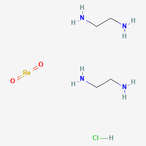 molecular formula C4H17ClN4O2Re B577281 Ethane-1,2-diamine--dioxorhenium--hydrogen chloride (2/1/1) CAS No. 14587-92-9