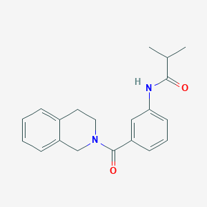 molecular formula C20H22N2O2 B5772824 N-[3-(3,4-dihydro-2(1H)-isoquinolinylcarbonyl)phenyl]-2-methylpropanamide 