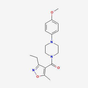 molecular formula C18H23N3O3 B5772830 Methanone, (3-ethyl-5-methyl-4-isoxazolyl)[4-(4-methoxyphenyl)-1-piperazinyl]- 