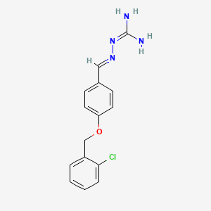 molecular formula C15H15ClN4O B5772837 N''-{4-[(2-chlorobenzyl)oxy]benzylidene}carbonohydrazonic diamide 