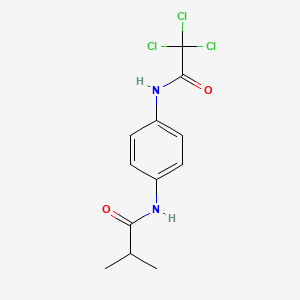 molecular formula C12H13Cl3N2O2 B5772856 2-methyl-N-{4-[(trichloroacetyl)amino]phenyl}propanamide 