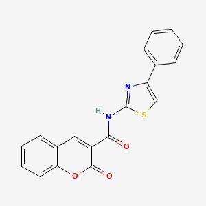 molecular formula C19H12N2O3S B5772897 2-oxo-N-(4-phenyl-1,3-thiazol-2-yl)-2H-chromene-3-carboxamide 