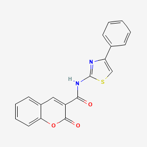 molecular formula C19H12N2O3S B5772897 2-oxo-N-(4-phenyl-1,3-thiazol-2-yl)chromene-3-carboxamide 