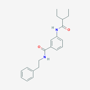 molecular formula C21H26N2O2 B5772903 3-[(2-ethylbutanoyl)amino]-N-(2-phenylethyl)benzamide 