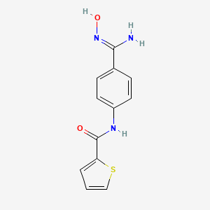 molecular formula C12H11N3O2S B5772920 N-{4-[amino(hydroxyimino)methyl]phenyl}-2-thiophenecarboxamide 