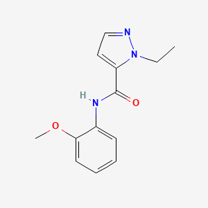 molecular formula C13H15N3O2 B5772924 1-ethyl-N-(2-methoxyphenyl)-1H-pyrazole-5-carboxamide 