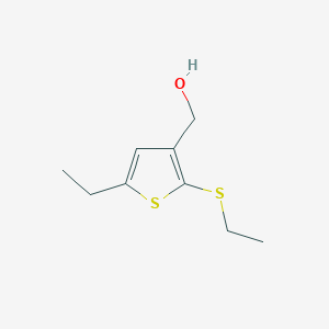molecular formula C9H14OS2 B5772929 [5-ethyl-2-(ethylthio)-3-thienyl]methanol 