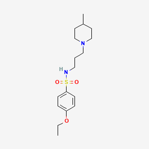 molecular formula C17H28N2O3S B5772954 4-ethoxy-N-[3-(4-methyl-1-piperidinyl)propyl]benzenesulfonamide 