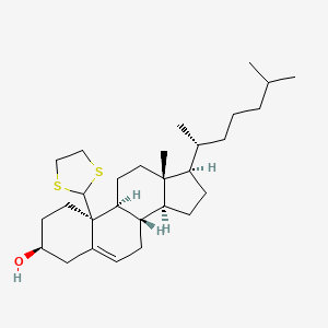 19,19-Ethylenedithio-3beta-hydroxycholesta-5-ene