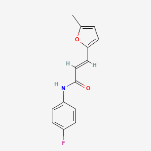 molecular formula C14H12FNO2 B5772969 N-(4-fluorophenyl)-3-(5-methyl-2-furyl)acrylamide 