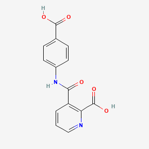 molecular formula C14H10N2O5 B5772984 3-{[(4-carboxyphenyl)amino]carbonyl}-2-pyridinecarboxylic acid 