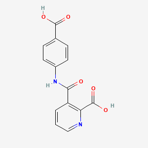 3-[(4-Carboxyphenyl)carbamoyl]pyridine-2-carboxylic acid