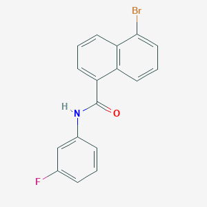 molecular formula C17H11BrFNO B5773004 5-bromo-N-(3-fluorophenyl)-1-naphthamide 