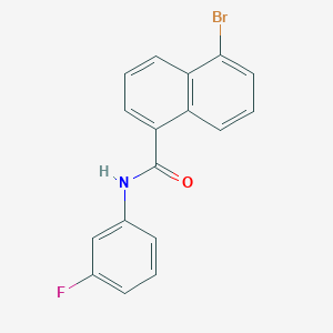 molecular formula C17H11BrFNO B5773004 5-bromo-N-(3-fluorophenyl)naphthalene-1-carboxamide 