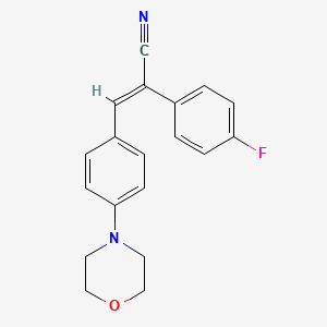 2-(4-fluorophenyl)-3-[4-(4-morpholinyl)phenyl]acrylonitrile