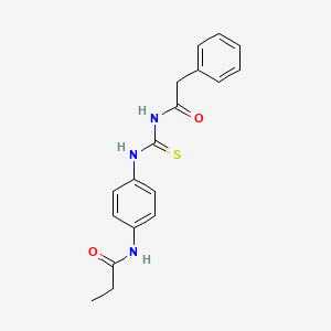 N-[4-({[(phenylacetyl)amino]carbonothioyl}amino)phenyl]propanamide