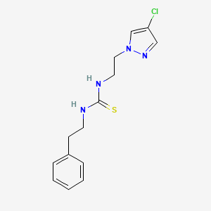 molecular formula C14H17ClN4S B5773045 N-[2-(4-chloro-1H-pyrazol-1-yl)ethyl]-N'-(2-phenylethyl)thiourea 