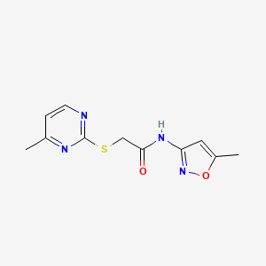 N-(5-methyl-3-isoxazolyl)-2-[(4-methyl-2-pyrimidinyl)thio]acetamide