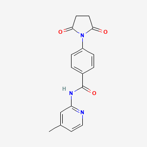 4-(2,5-dioxo-1-pyrrolidinyl)-N-(4-methyl-2-pyridinyl)benzamide