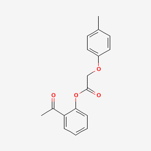 molecular formula C17H16O4 B5773062 2-acetylphenyl (4-methylphenoxy)acetate 